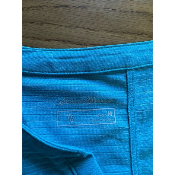 Eddie Bauer Women Long Sleeve V-Neck Stretch Ruched Shirt Sz Medium Lightweight - Picture 3 of 16